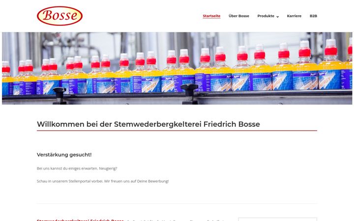 Ekrano kopija bosse-getraenke.de