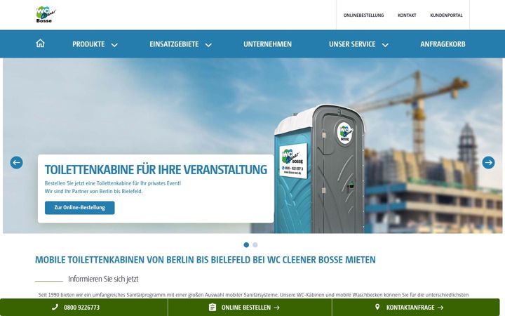 Screenshot of bosse-wc.de