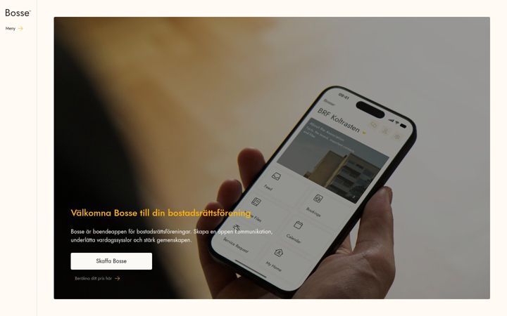 Screenshot of bosseappen.se
