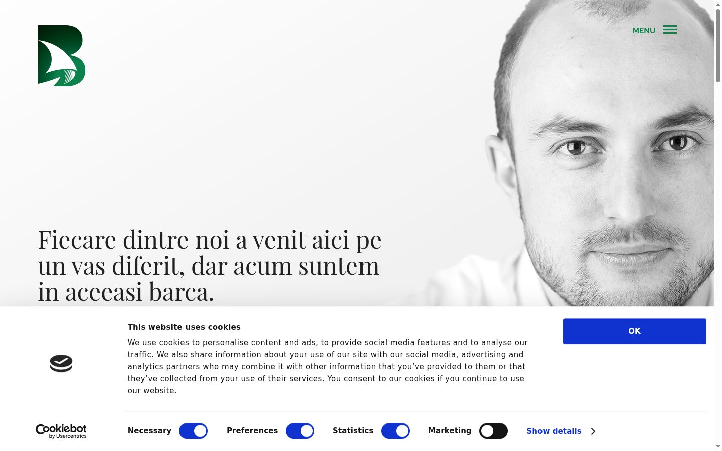 Ekraanipilt nõusolekubännerist, mida näidati enne mis tahes suhtlust