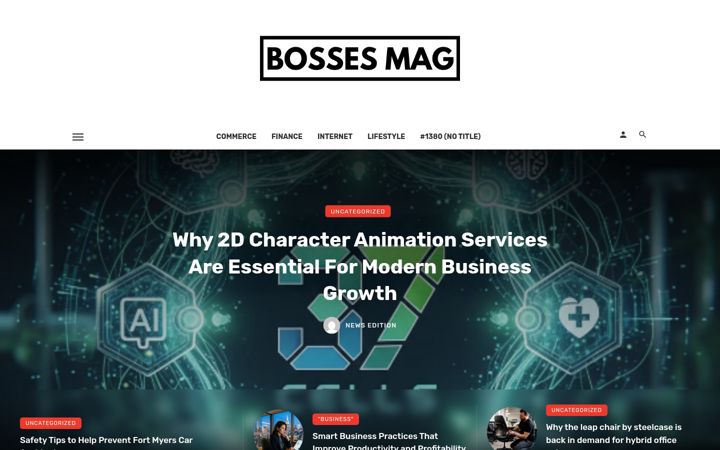 Screenshot of bossesmag.com