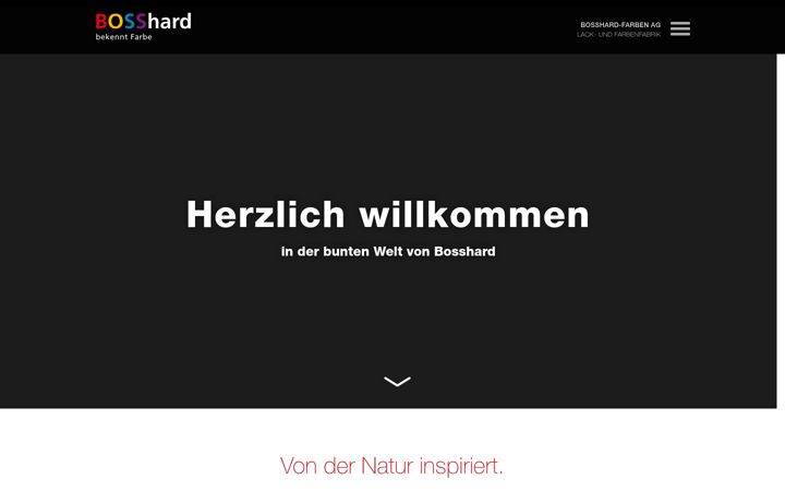 Screenshot of bosshard-farben.ch