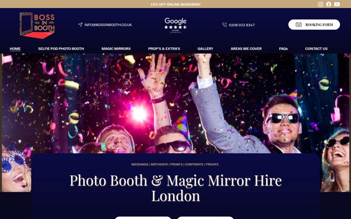 Screenshot of bossinbooth.co.uk