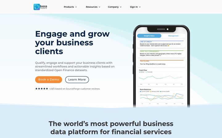 Screenshot of bossinsights.com