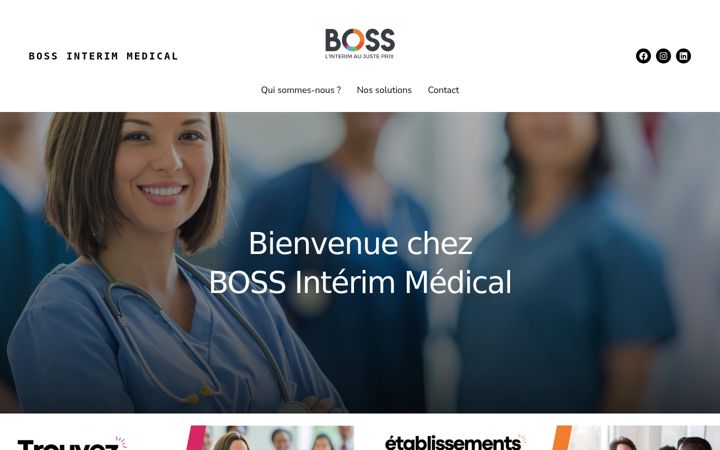 Screenshot of bossinterimmedical.fr