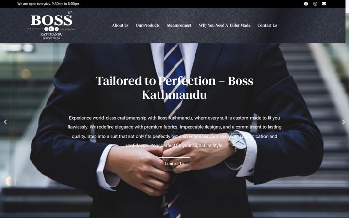 Screenshot of bosskathmandu.com