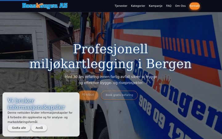 Screenshot of bosskongen.no