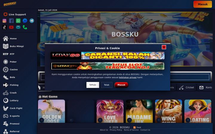 Snímek obrazovky bossku.net