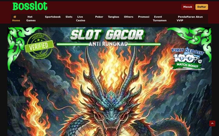 Skärmbild av bosslot.org