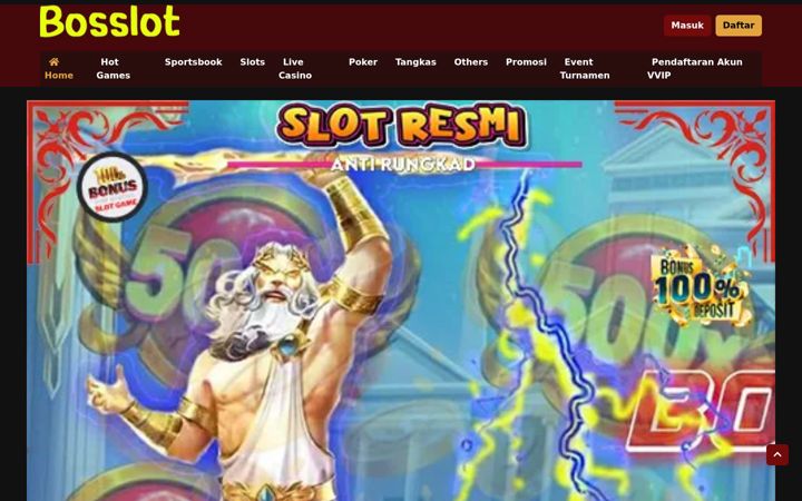 Screenshot of bosslots.net