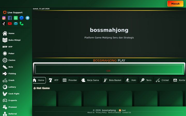Snímek obrazovky bossmahjong.org