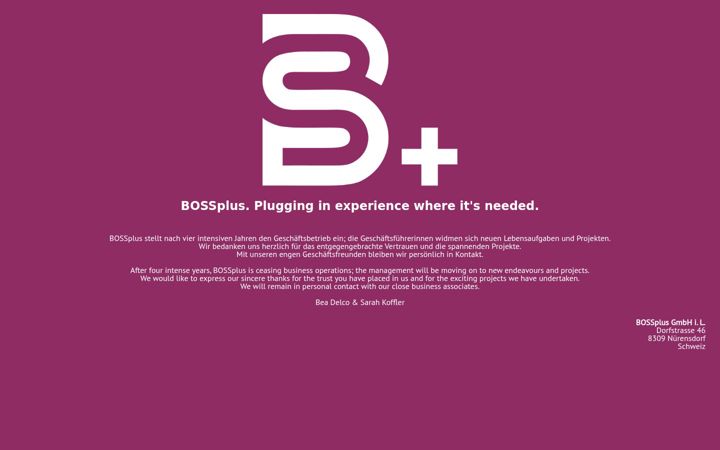 Screenshot of bossplus.ch