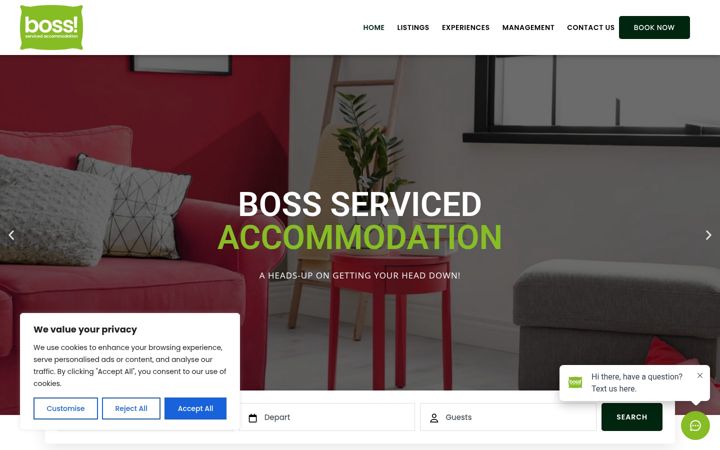 Snímek obrazovky bosssa.co.uk