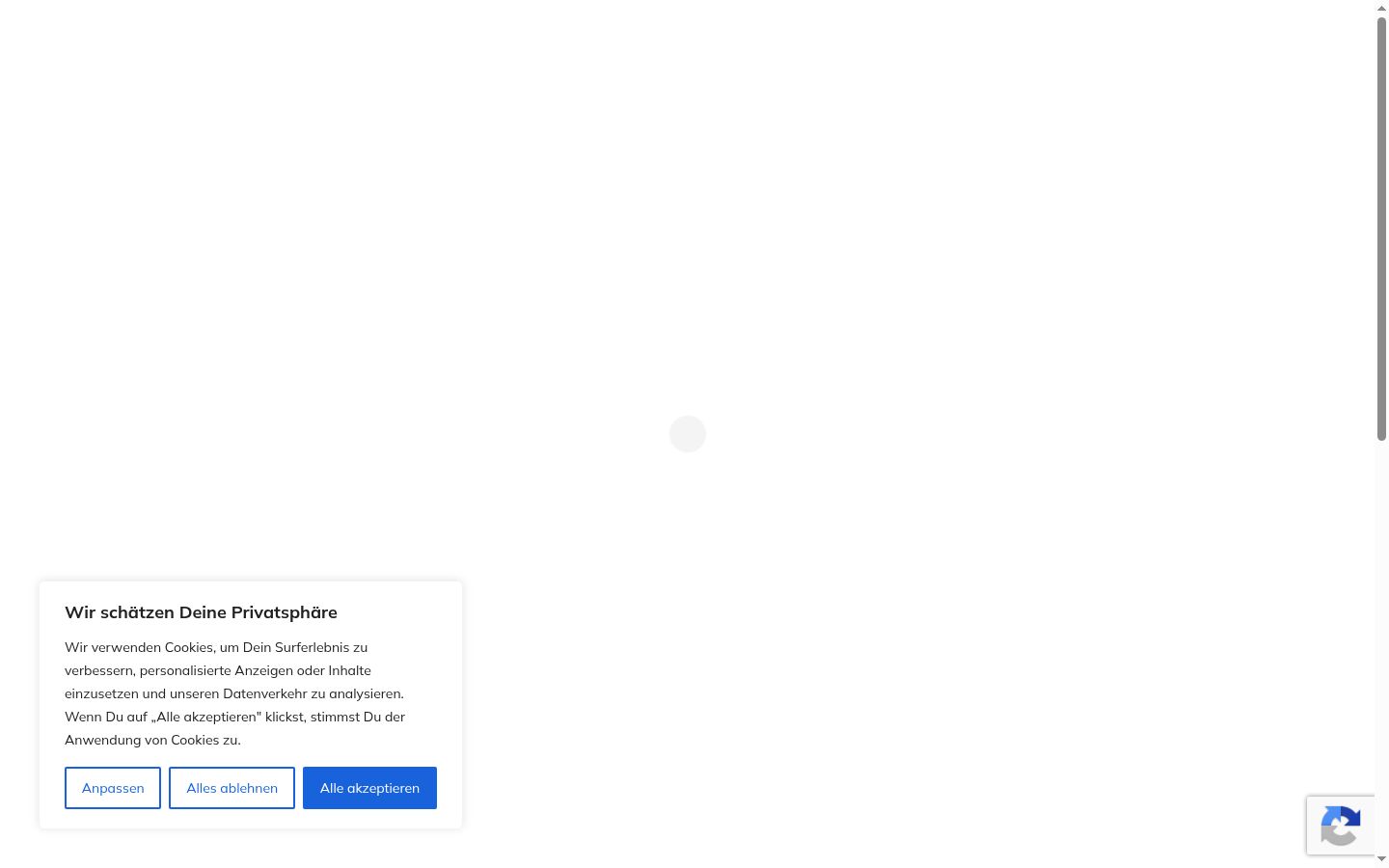 Capture d'écran de la bannière de consentement affichée avant toute interaction