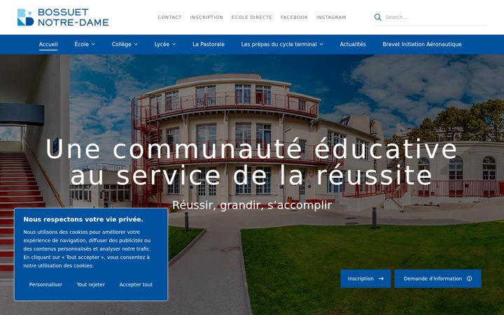 Screenshot of bossuetnotredame.org