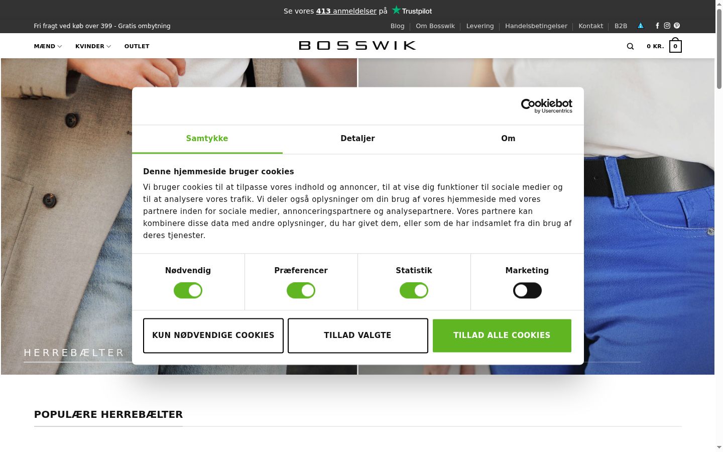 Sutikimo reklamjuostės, rodytos prieš bet kokią sąveiką, ekrano kopija