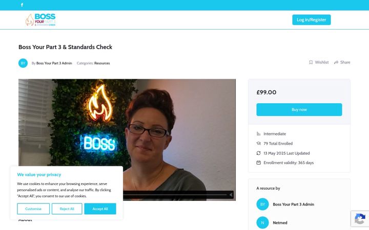 Screenshot of bossyourpart3.co.uk