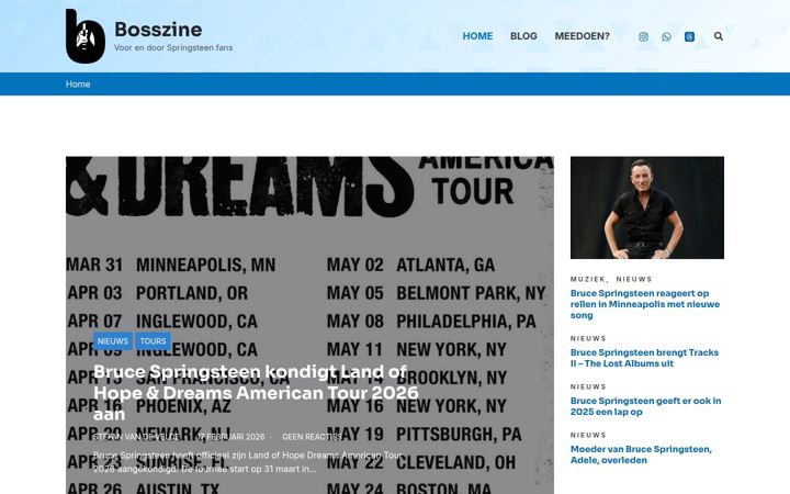 Screenshot of bosszine.be