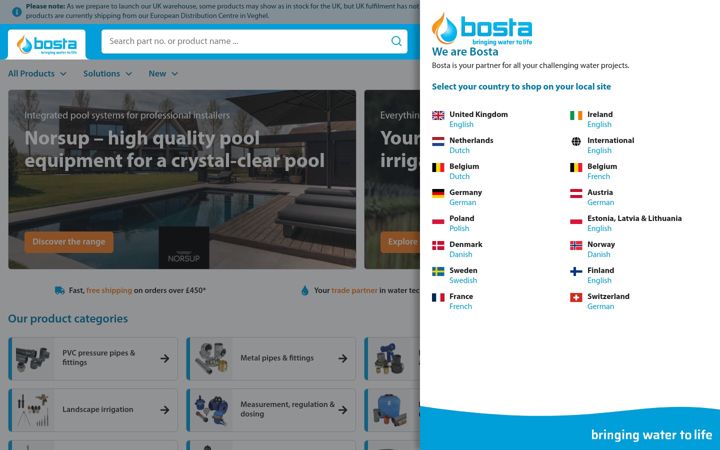 Screenshot of bosta.com