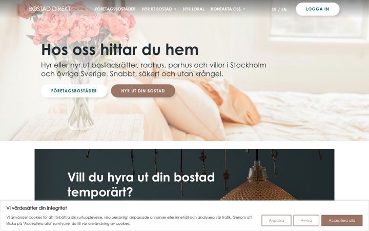 Screenshot of bostaddirekt.com