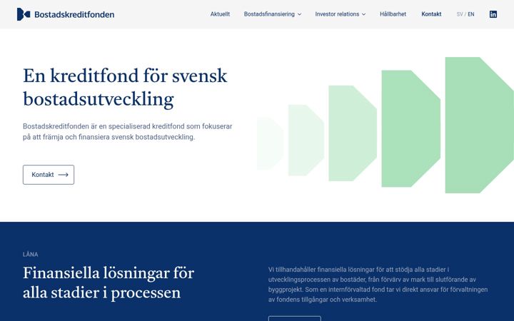 Screenshot of bostadskreditfonden.se
