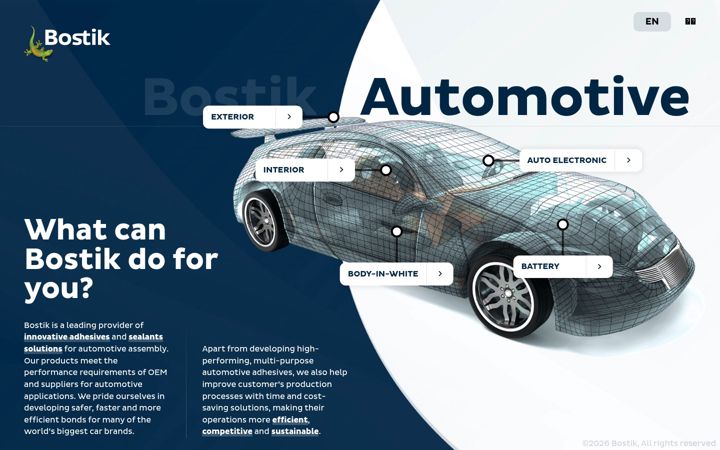 Screenshot of bostikautomotive.asia