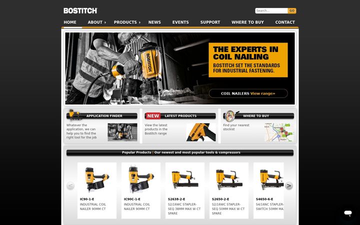Screenshot of bostitch.co.uk