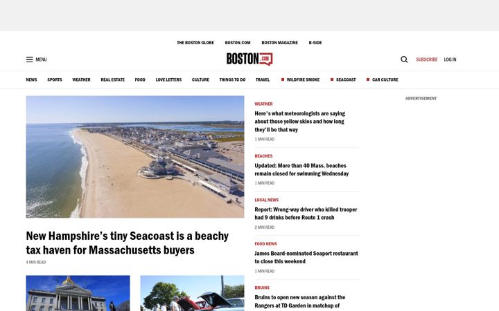 Screenshot ta' boston.com