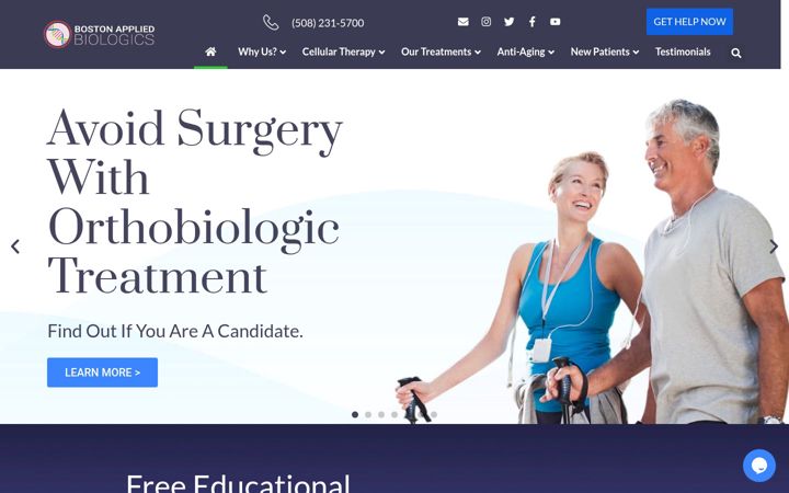 Zrzut ekranu bostonbiologic.com