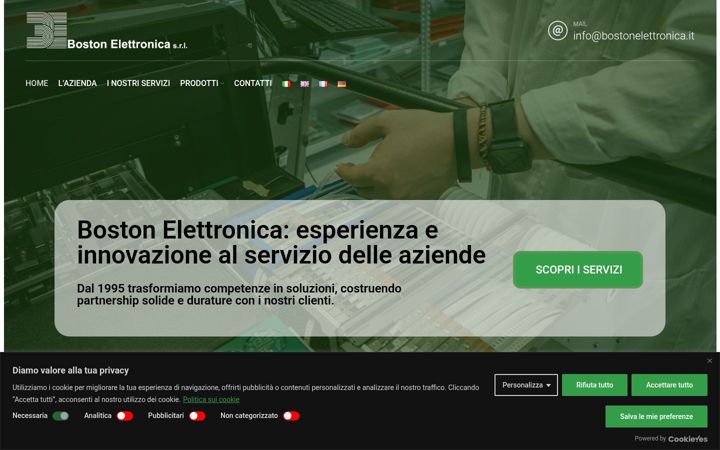 Екранна снимка на bostonelettronica.it