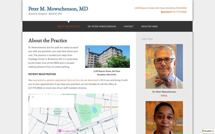 Screenshot of bostongeneralsurgery.com