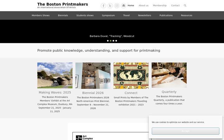 Captura de pantalla de bostonprintmakers.org