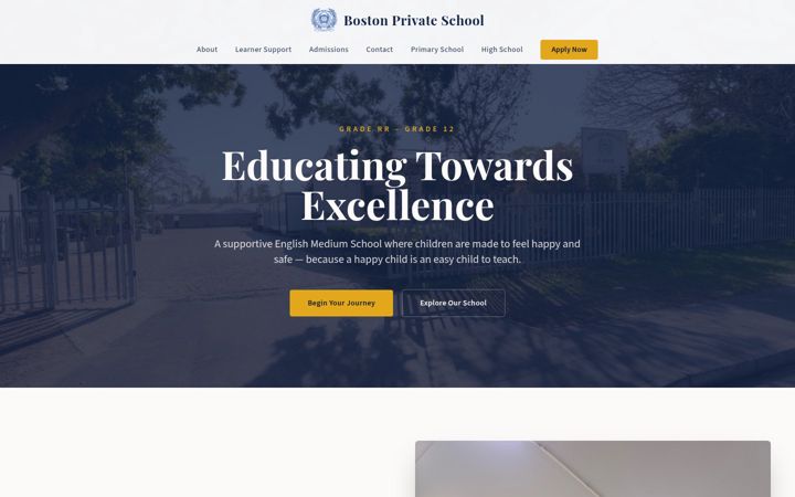 Screenshot of bostonprivate.co.za