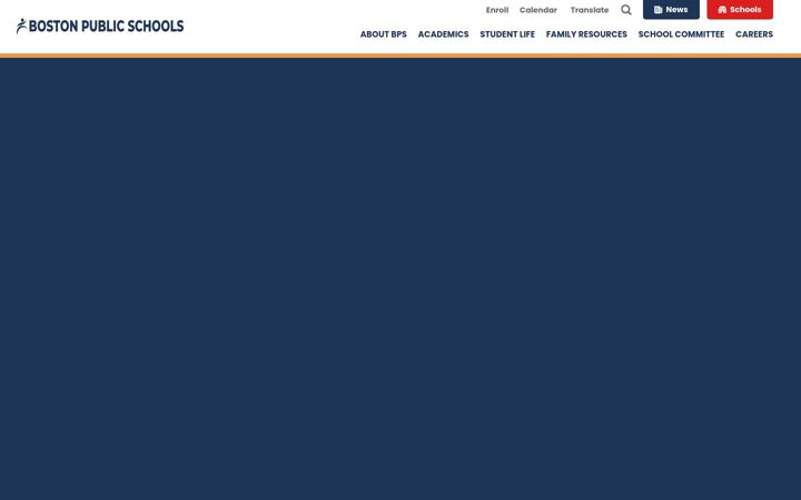 Screenshot of bostonpublicschools.org