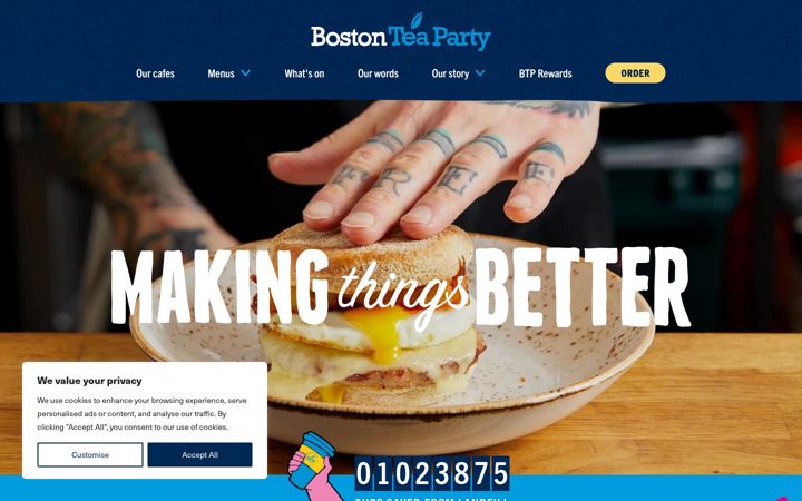 Screenshot of bostonteaparty.co.uk