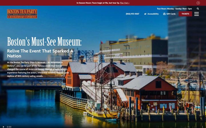 Screenshot of bostonteapartyship.com