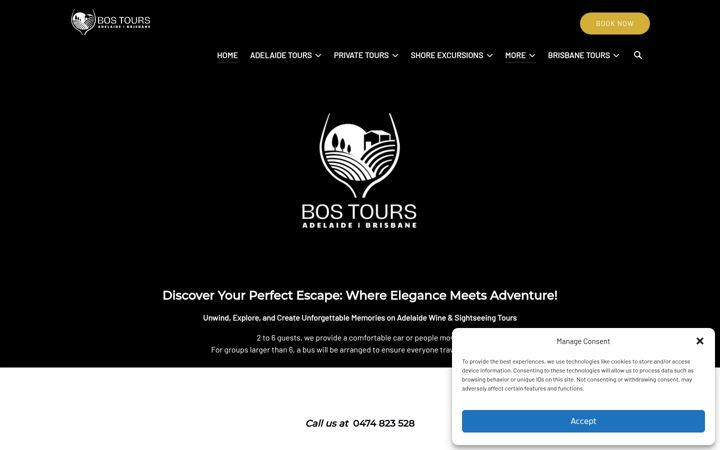 Skjermbilde av bostours.com.au