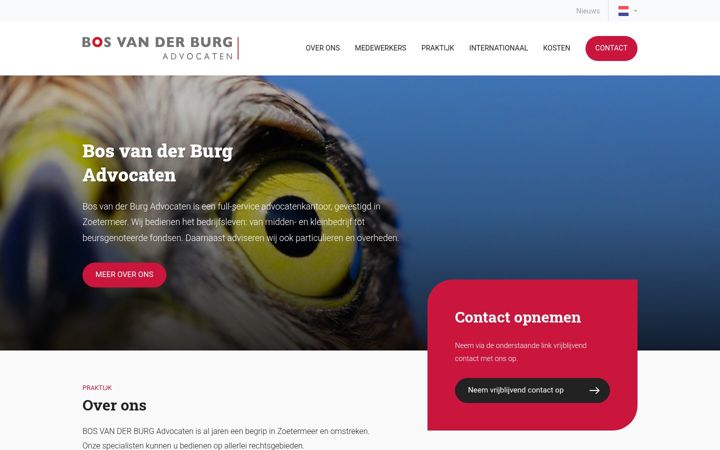 Screenshot of bosvanderburg.nl
