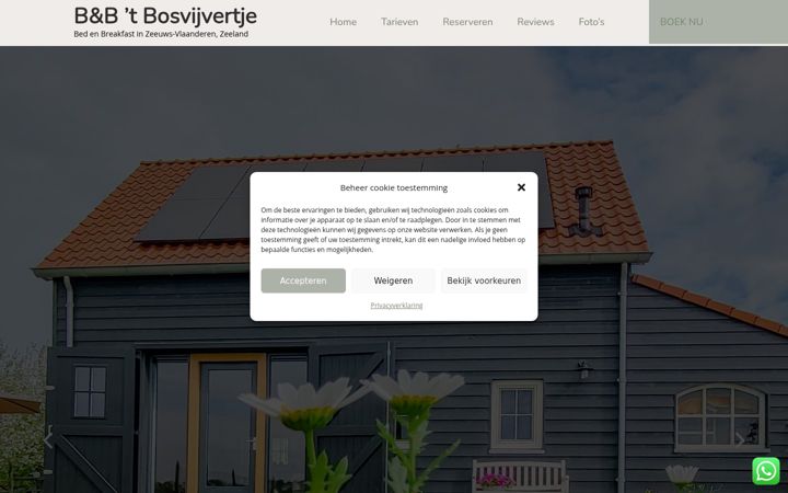 Screenshot of bosvijvertje.nl
