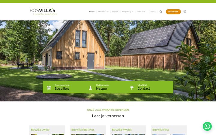 Screenshot of bosvillas.nl