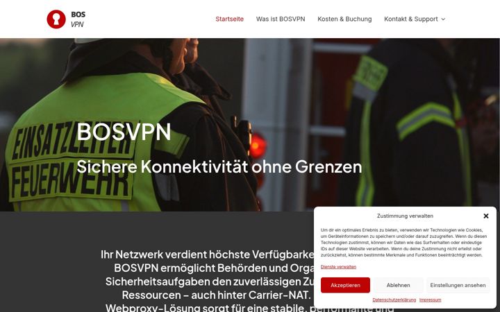 Screenshot of bosvpn.net