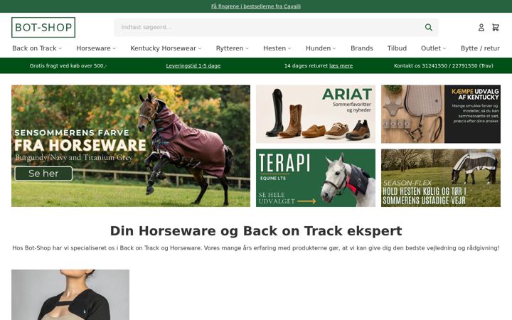 Screenshot of bot-shop.dk