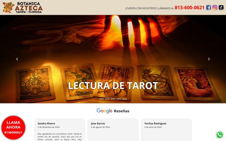 Screenshot of botanicaazteca.com