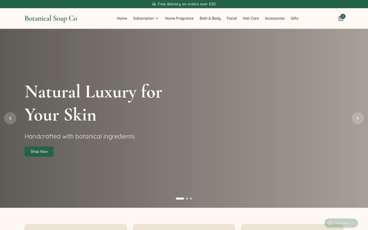 Screenshot of botanicalsoapco.co.uk