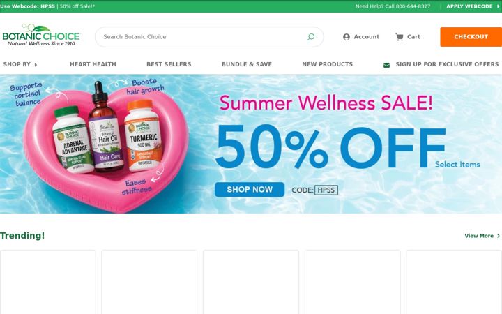 Screenshot of botanicchoice.com