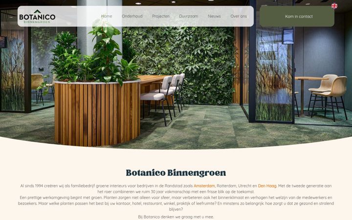 Screenshot of botanico.nl