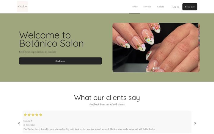 Screenshot di botanicosalon.co.uk