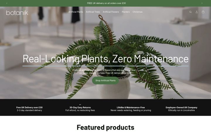 Screenshot of botanik.uk