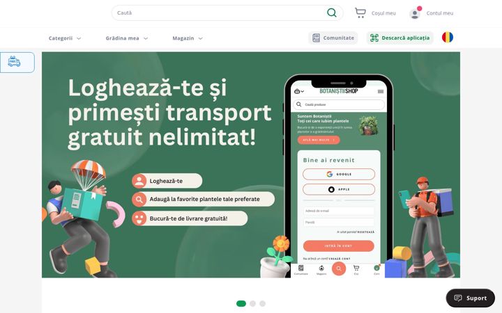 Screenshot of botanistii.ro