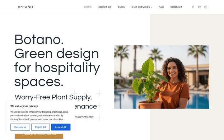 Screenshot of botano.eu